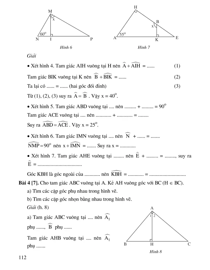 Bài 1: Tổng ba góc của một tam giác